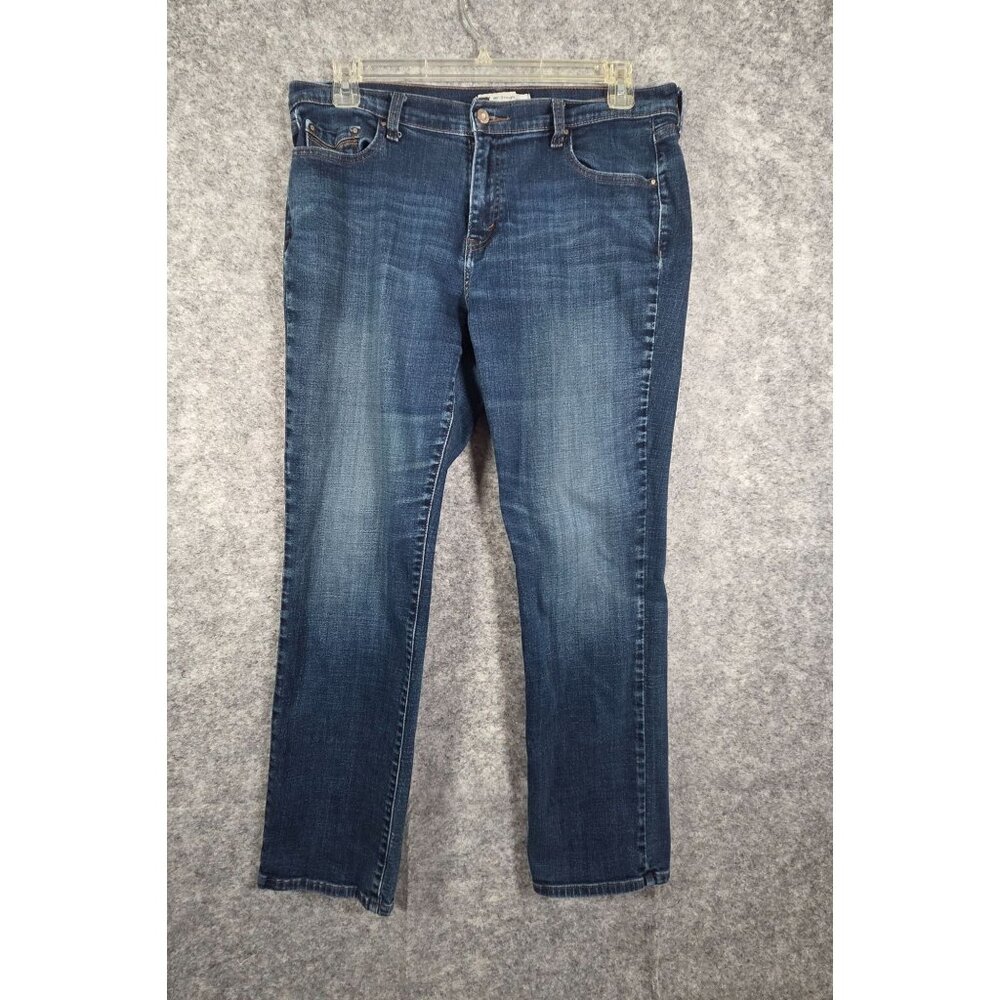 Levi’s 505 Women’s Straight Leg Jeans Classic Wash Blue Denim Mid Rise Sz 33x32